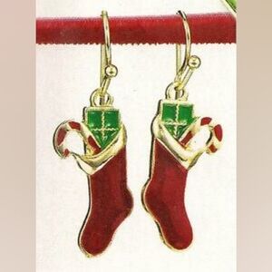 Christmas stocking earrings